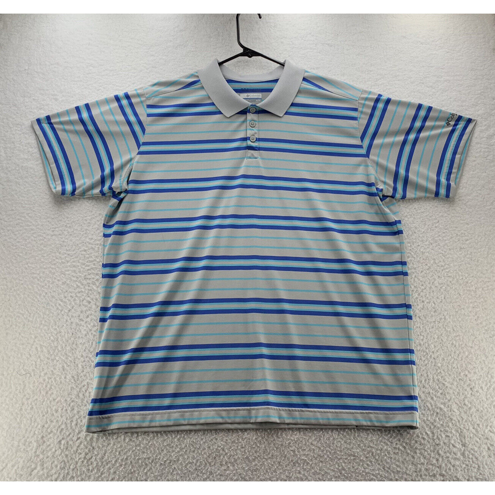 Columbia PFG Polo Shirt Mens XL X-Large Omni Wick Fishing Hiking Camping Dad